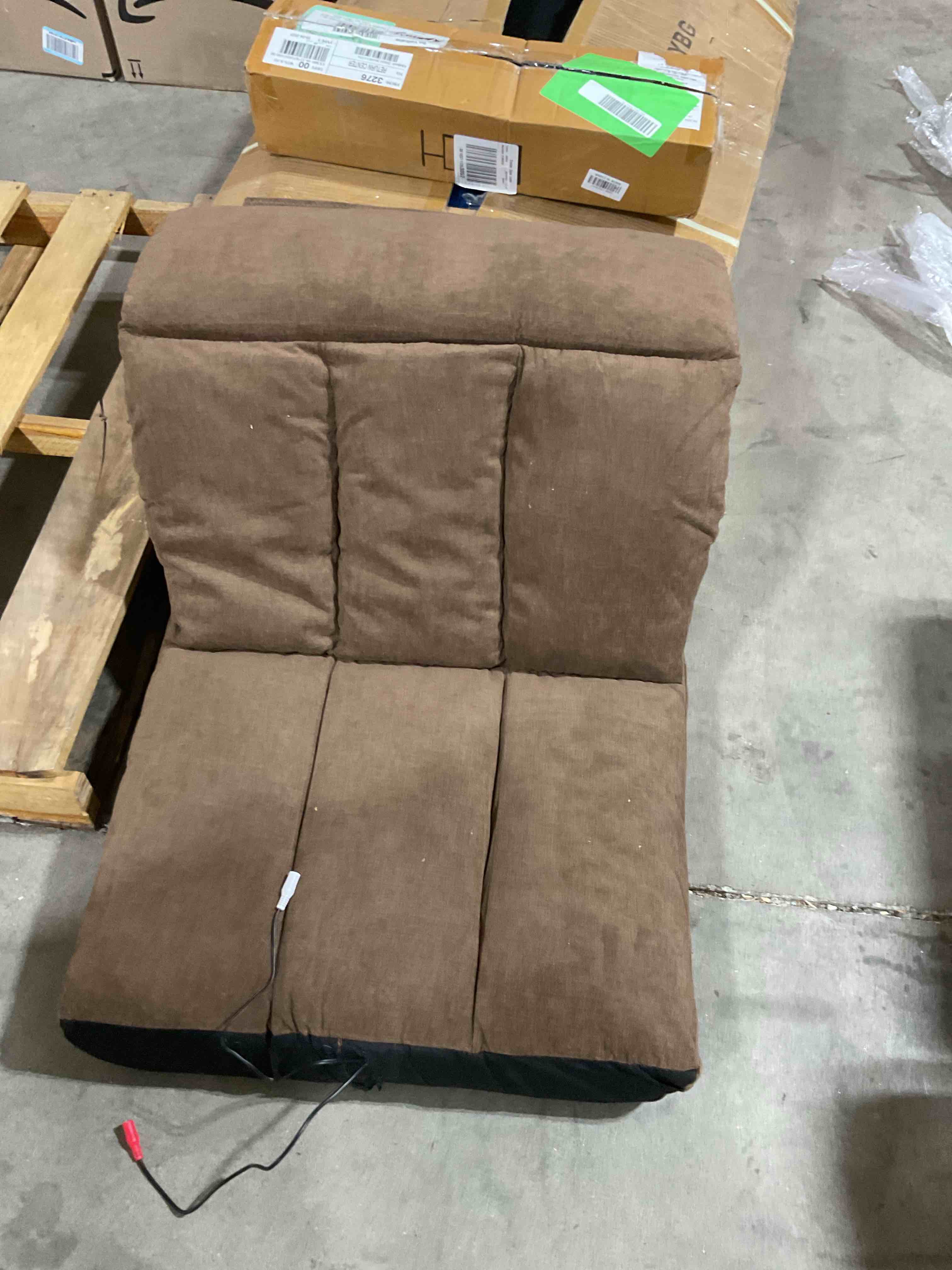 Brown, miscellaneous couch cushion