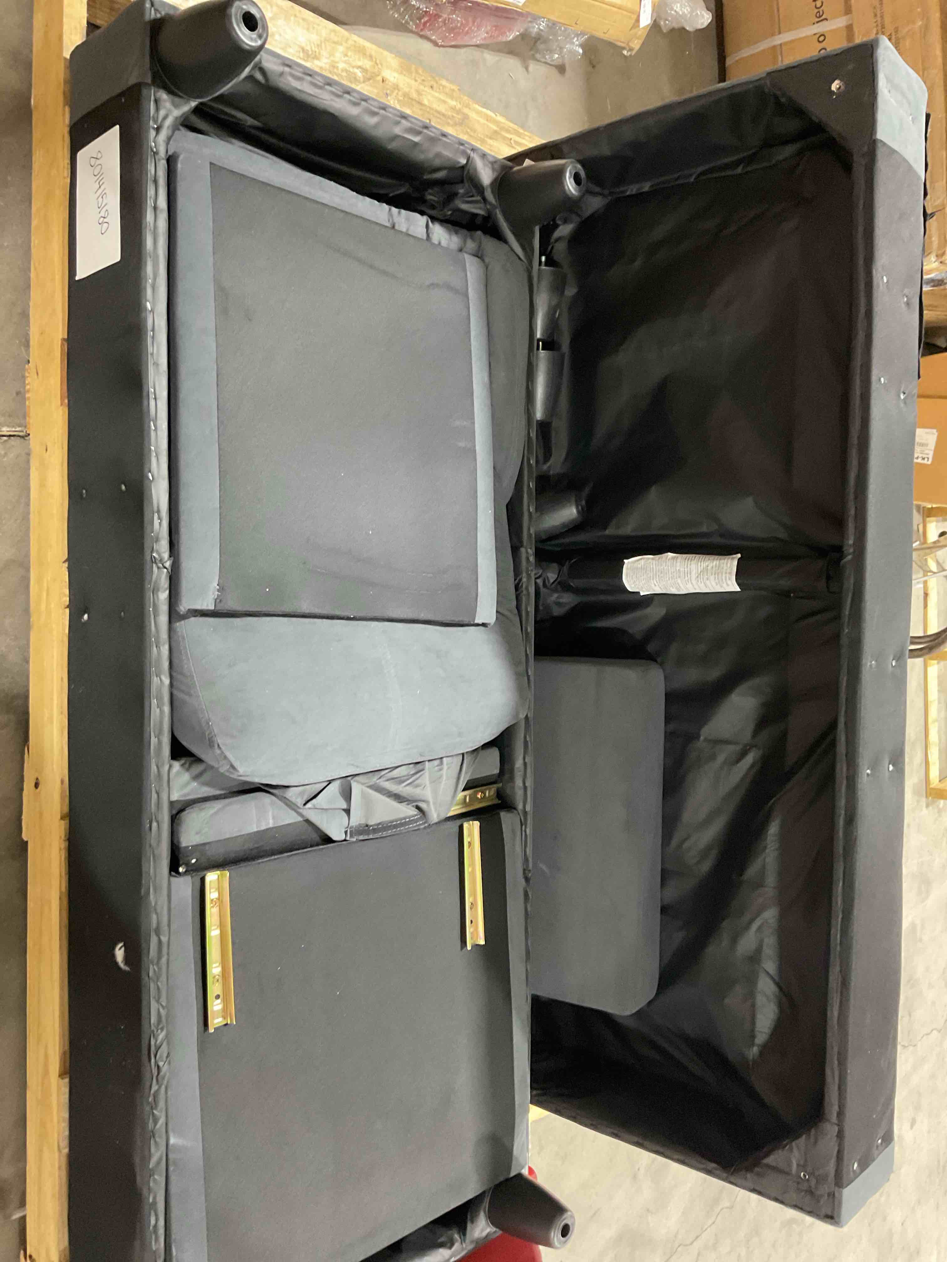 Gray couch with multiple cushions