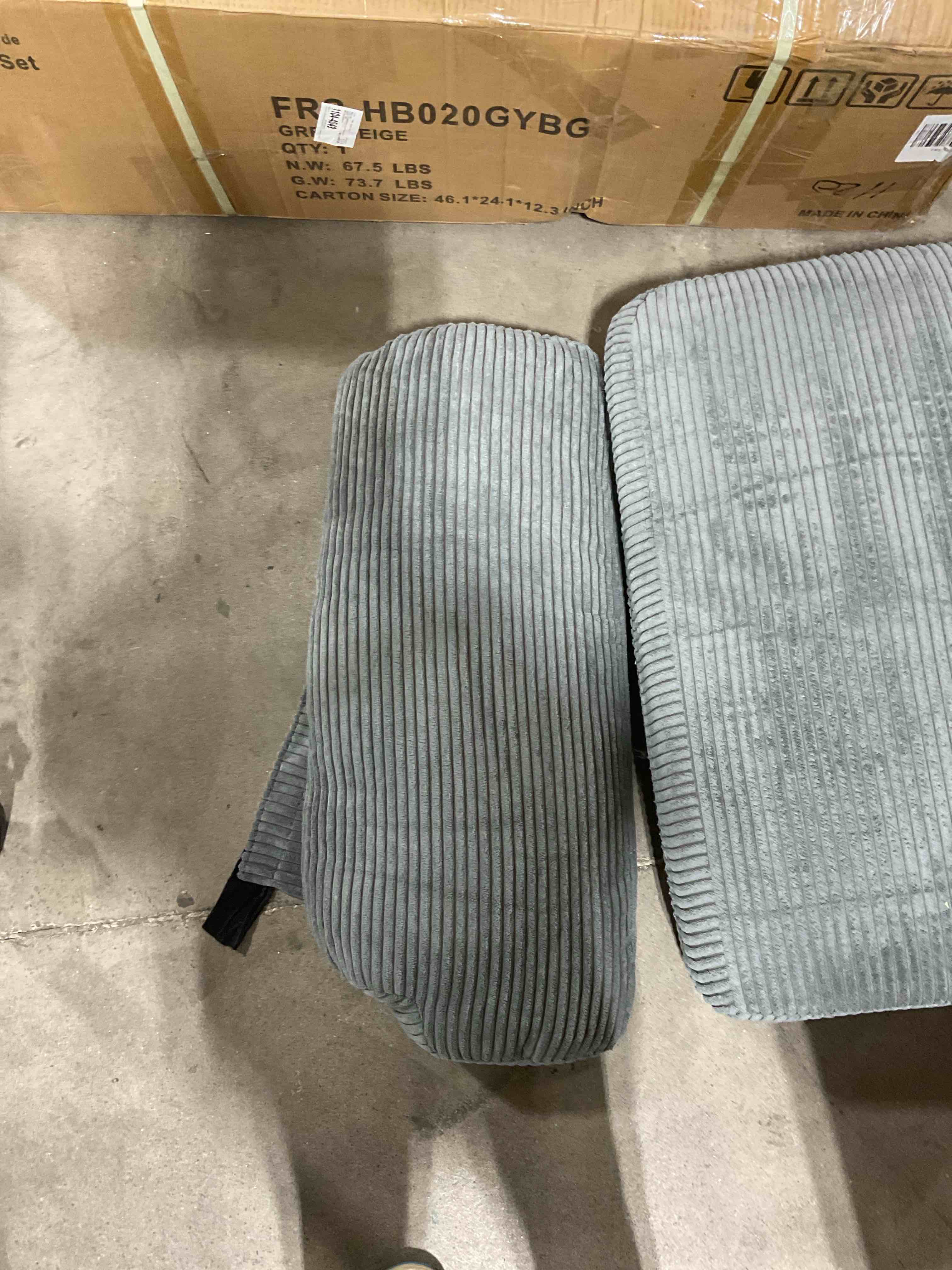 grey cushions with legs