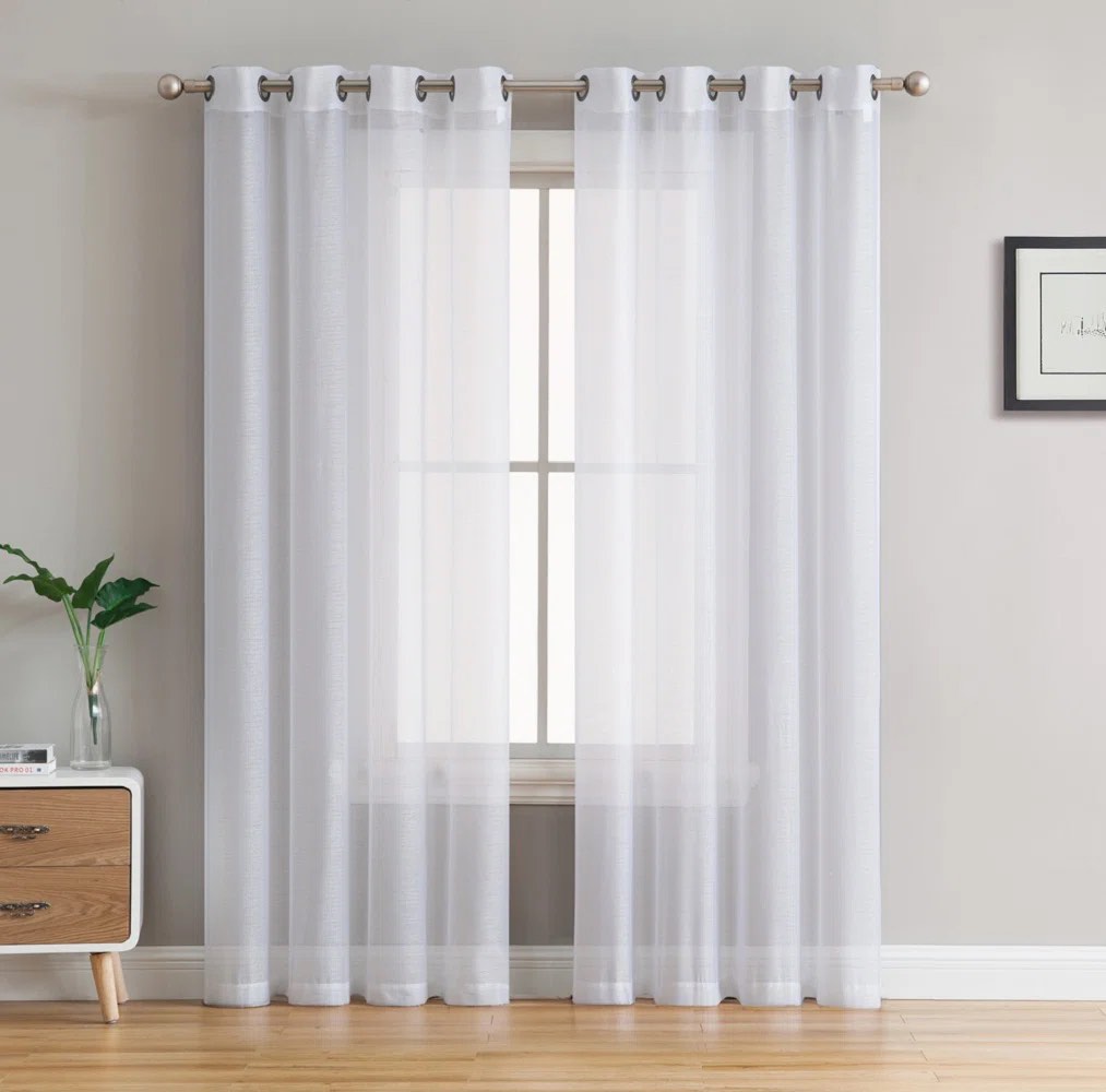carmille semi-sheer grommet curtain panels