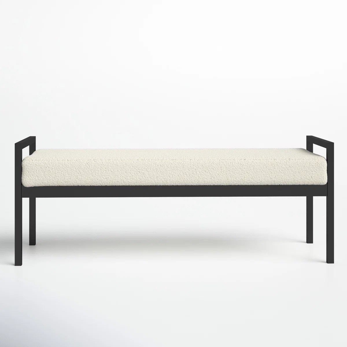 homepop modern metal Sherpa bench 