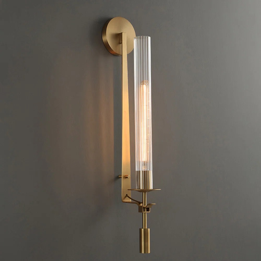 ultra-modern tube glass wall sconce lighting