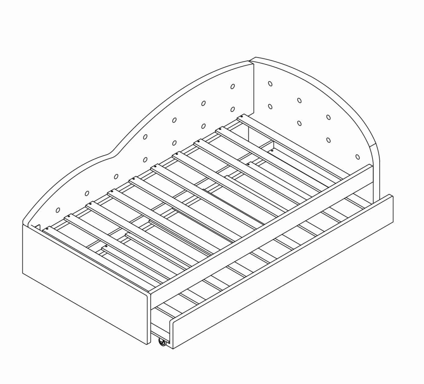Full Size Bed With Drawers WF310880AAK