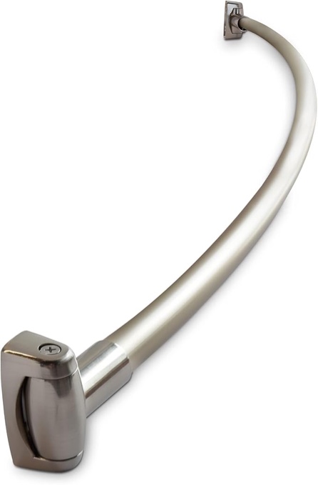 Adjustable Curved Shower Curtain Rod Aluminum Chrome 38-72"JMCR-CC-CH