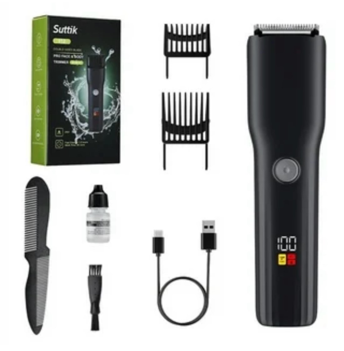 Suttik Double Sided Blade Pro Face & Body Trimmer 2 In 1
