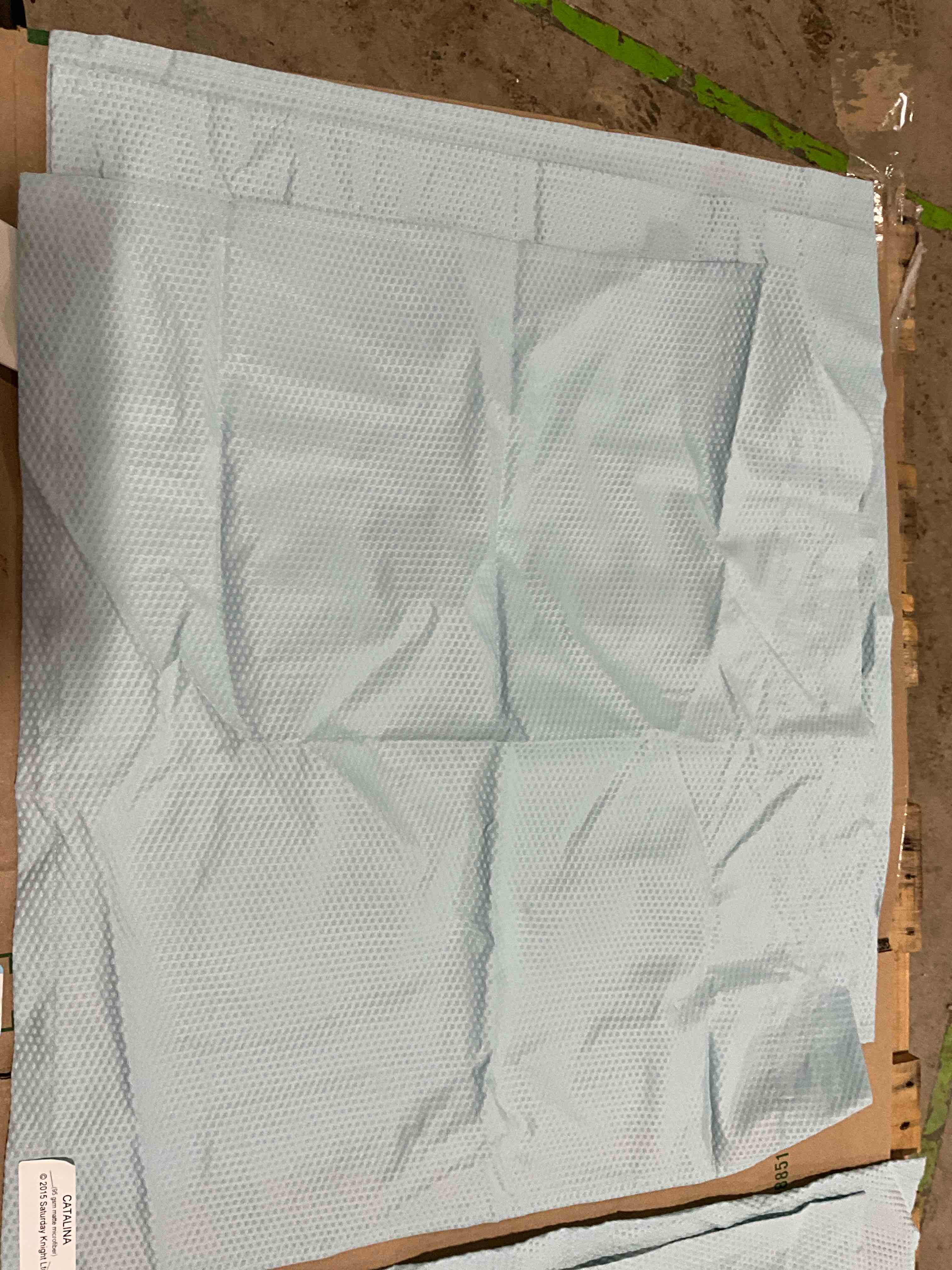 Saturday Knights Catalina, Light Blue Curtains, 5 PC, (3 Square Curtains, 2 Long Short Curtains)