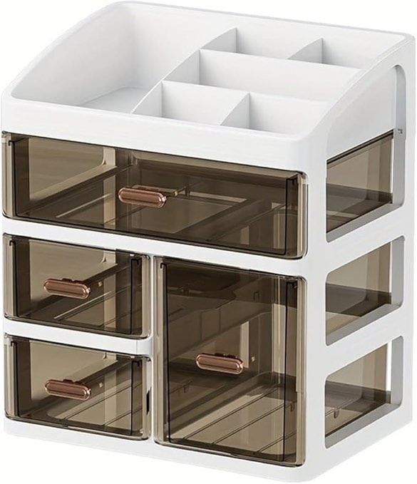 Cosmetic Organizer Box With Drawers Large Capacity