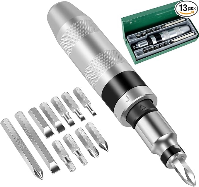 13Pcs Impact Screwdriver Set Shock Screw Bits Metal Shock Screw Driver Bits