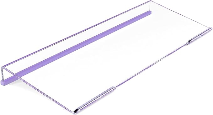 Rulyyo Ergonomic Computer Keyboard Stand - 17 Inch Clear Acrylic Keyboard Riser for Desk Tilted Keyb