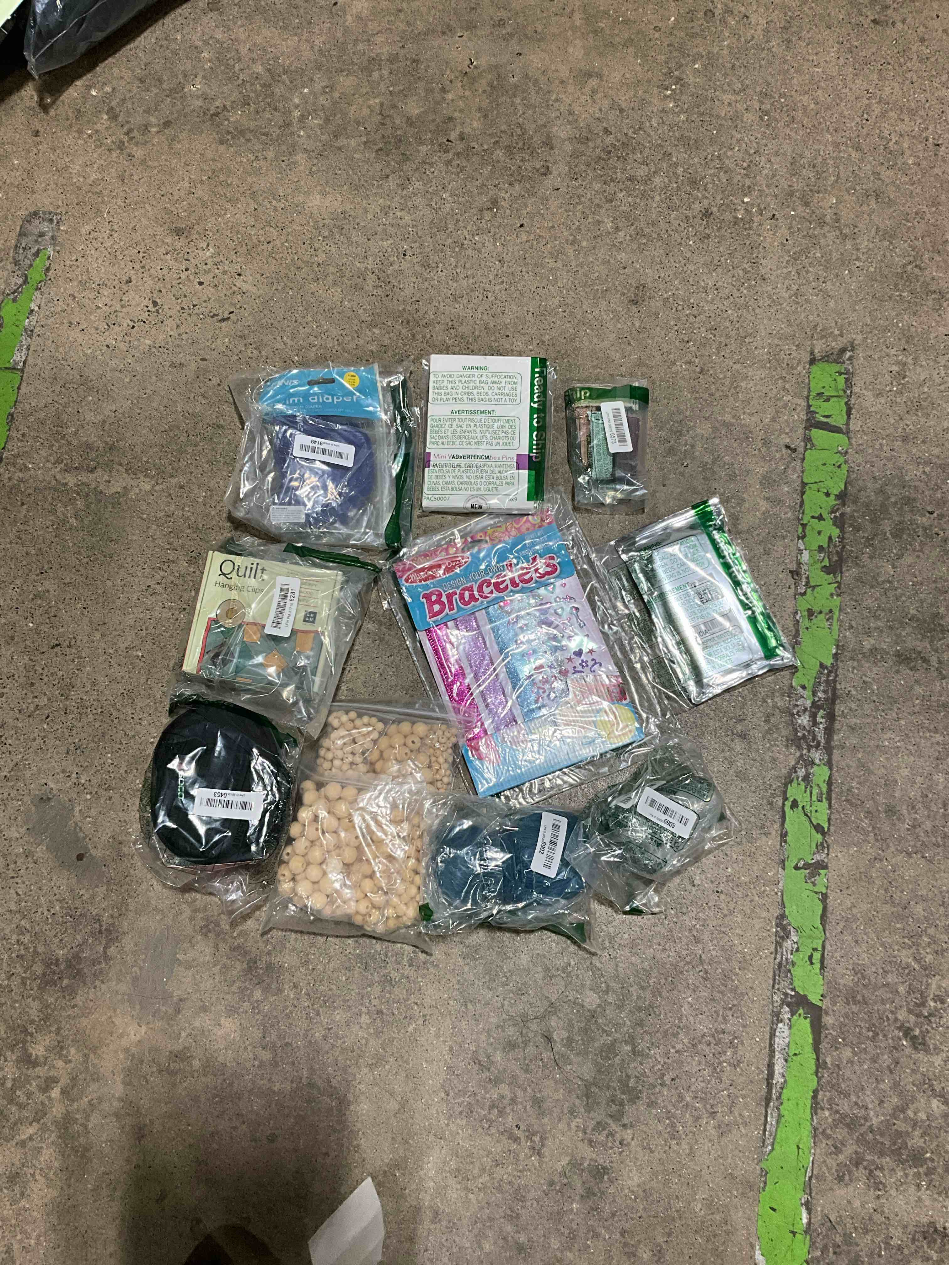 Assorted: Phone Case, Hanging Clips, Swim Diaper, Case, Mini Wooden Clothes Pins