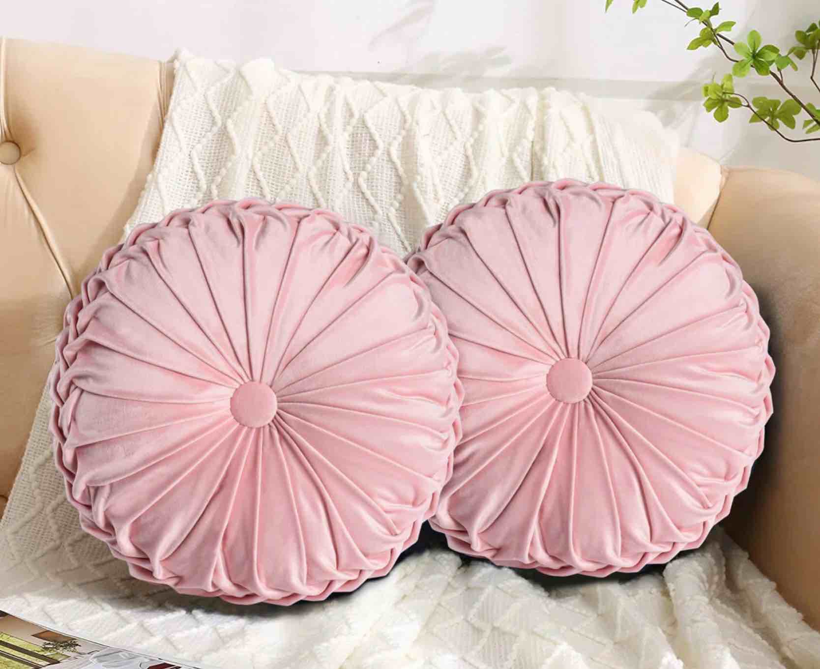 Echo Buttons Velvet Throw Pillow (Set of 2)