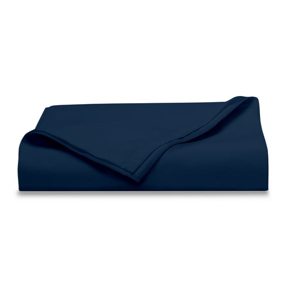mainstays 300 thread count easy care percale flat sheet, blue cove, queen