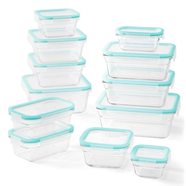 member's mark member's mark 24-piece glass food storage set by glasslock