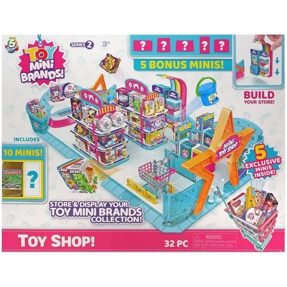 ZURU Mini Toy Shop Store & Display Playset with 5 Mystery Minis, 32 Piece