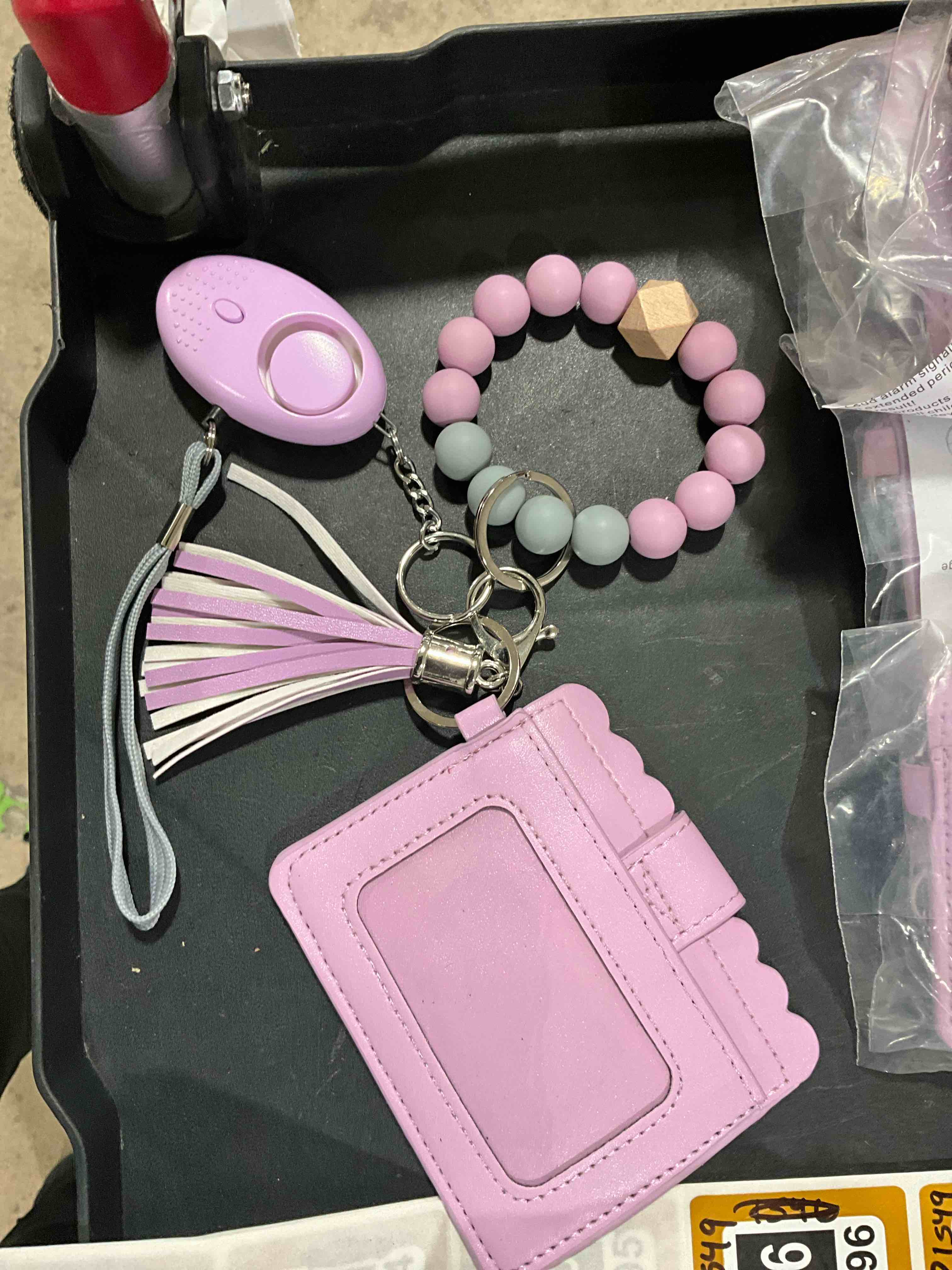 Nayco Keychains Set With Wallet Car Keys Ring Holder Assorted Color