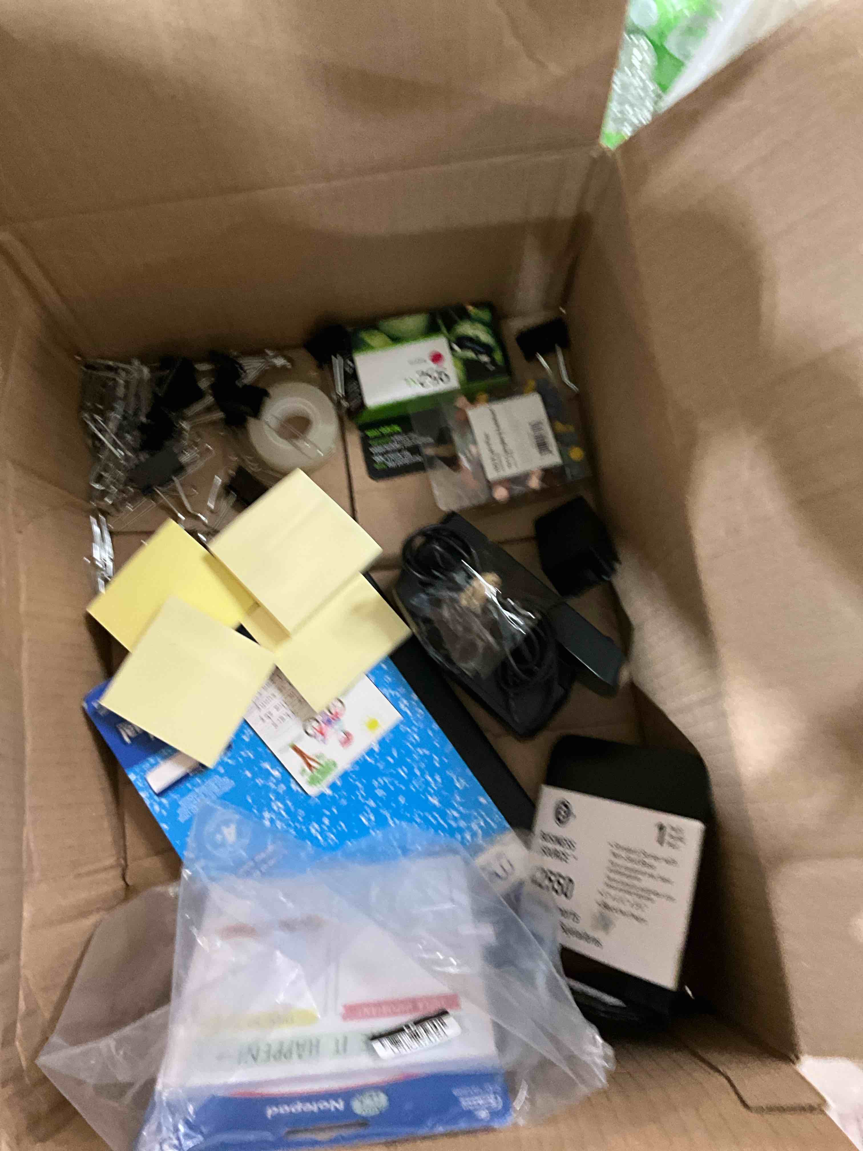 Assorted Book, Post-its, Paper and Binder Clips, Ink, Stapler And Other (1 Bid)