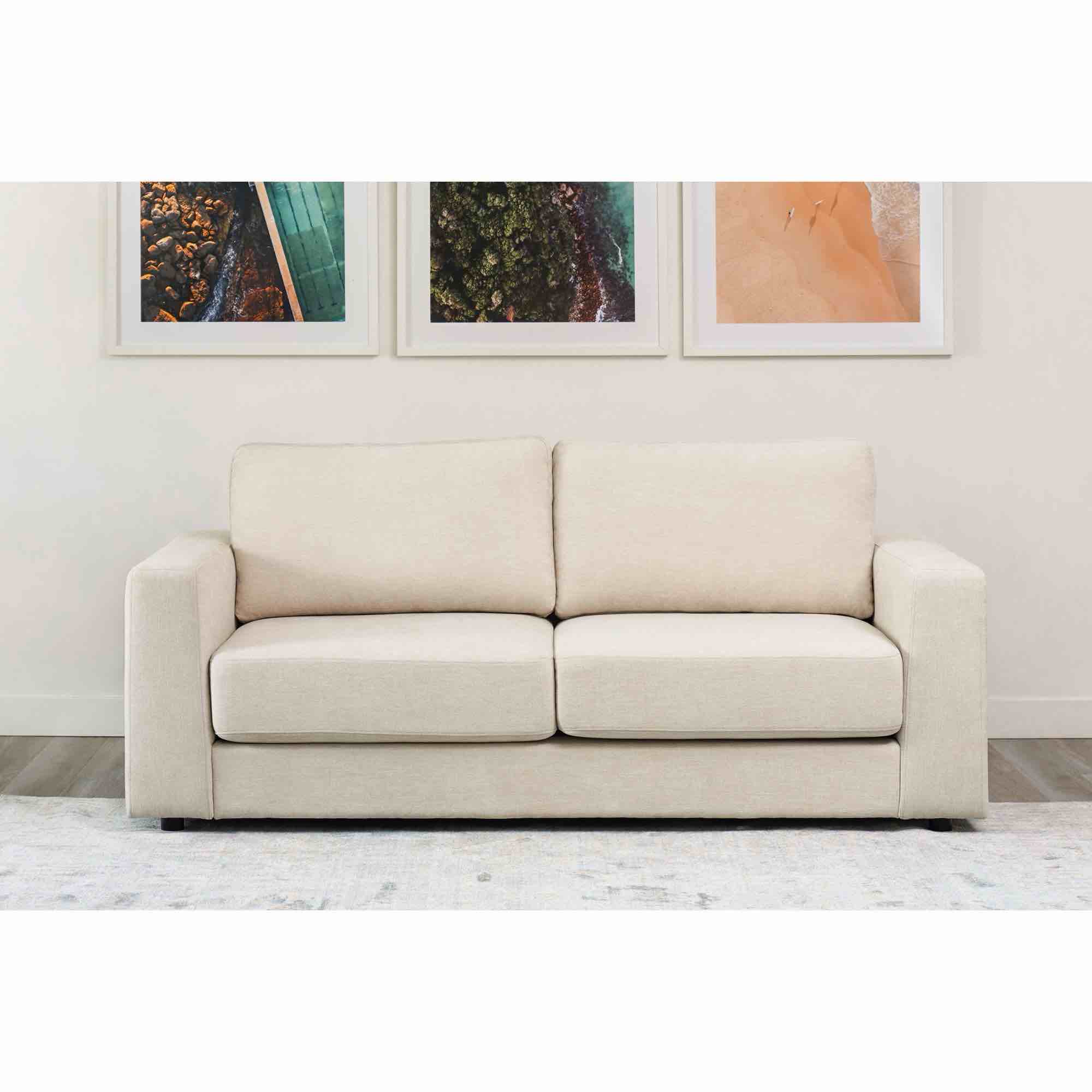 1 Part Of The Abbyson Elizabeth Stain Resistant Fabric Sofa - Sand  BJS-07SF23-FBSAND-C