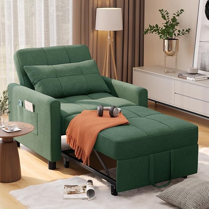Sleeper Chair sofa bed green YS231116-GR  (1 Box Out Of 3)