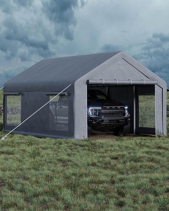 Grey Carport 120CP1320G-2, W1212141859