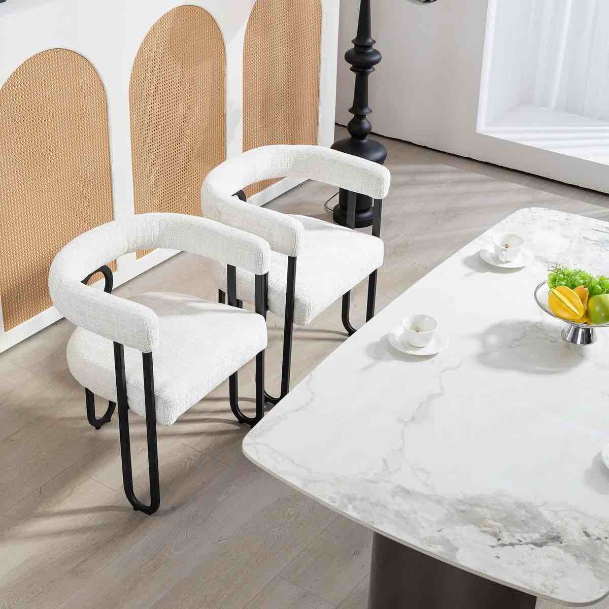 Contemporary Designed Chenille Fabric Upholstered Accent/Dining Chair W1588P194932