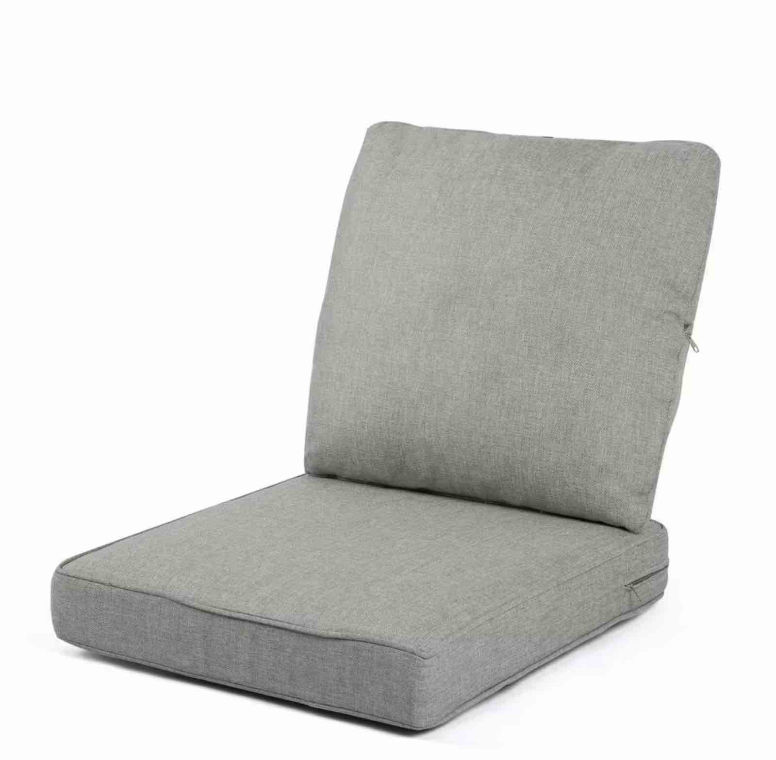 24 in. W x 22 in. H x 4.7 in. D Outdoor Lounge Chair Cushion in Light Gray for Dining Chair, Loveseat, Rocking Chair etc