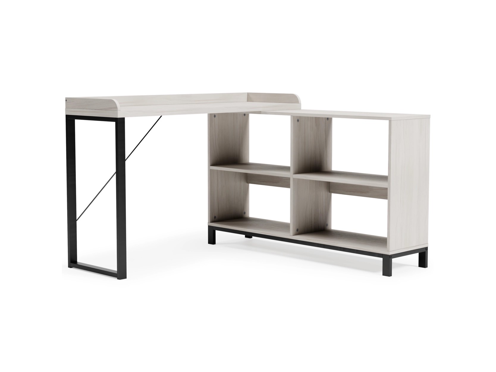 L Shaped Desk With Bottom Shelves W881P246701