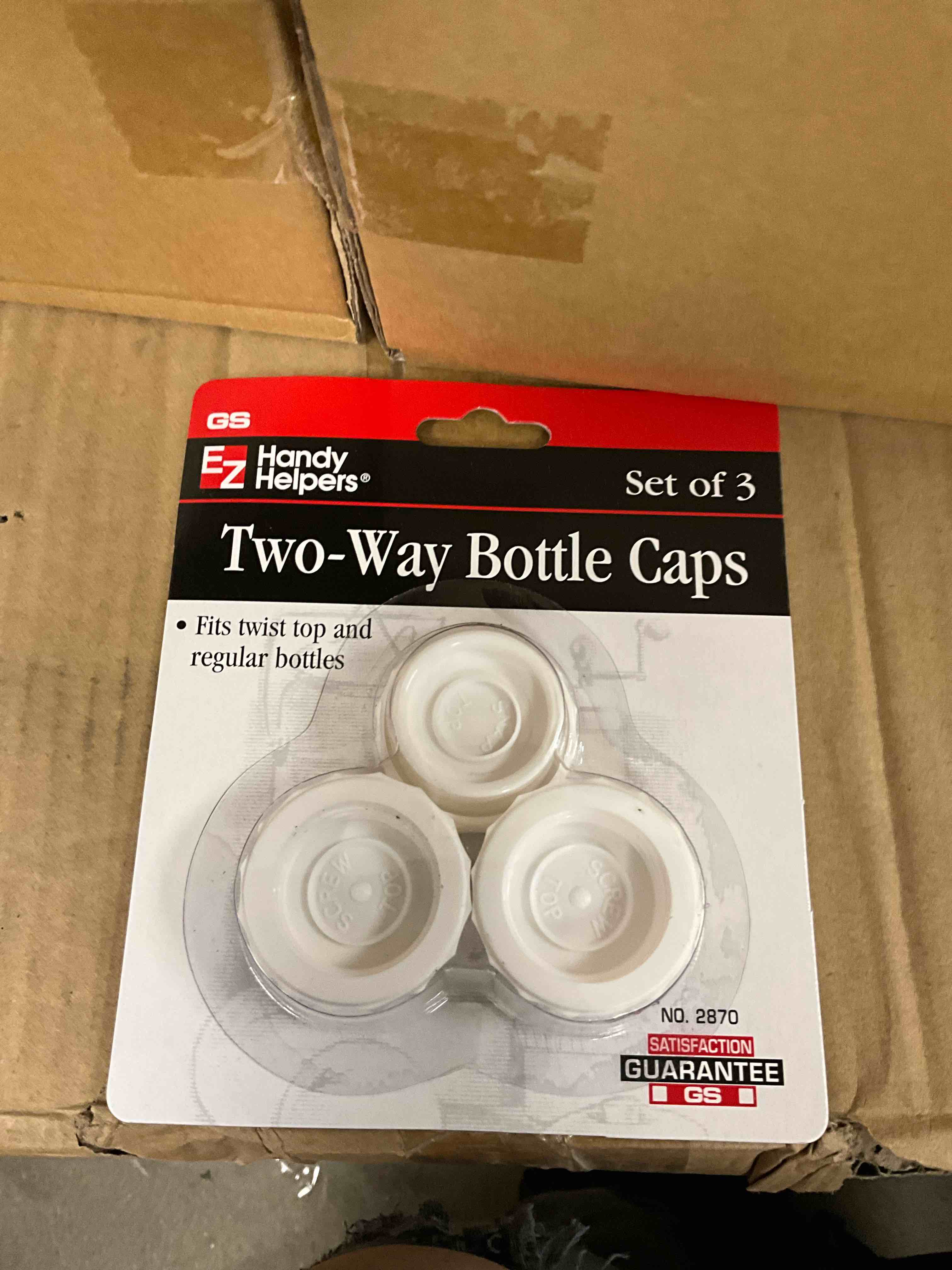 ez handy helper 2-way bottle caps 3pc (case of 36)