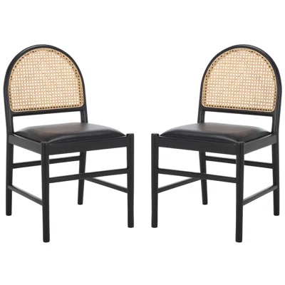 Daberechi Rattan And Leather Dining Chair