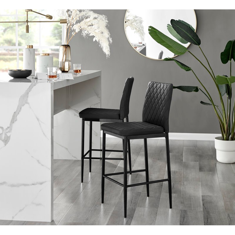 Milano Luxury Faux Leather Breakfast Bar Stool