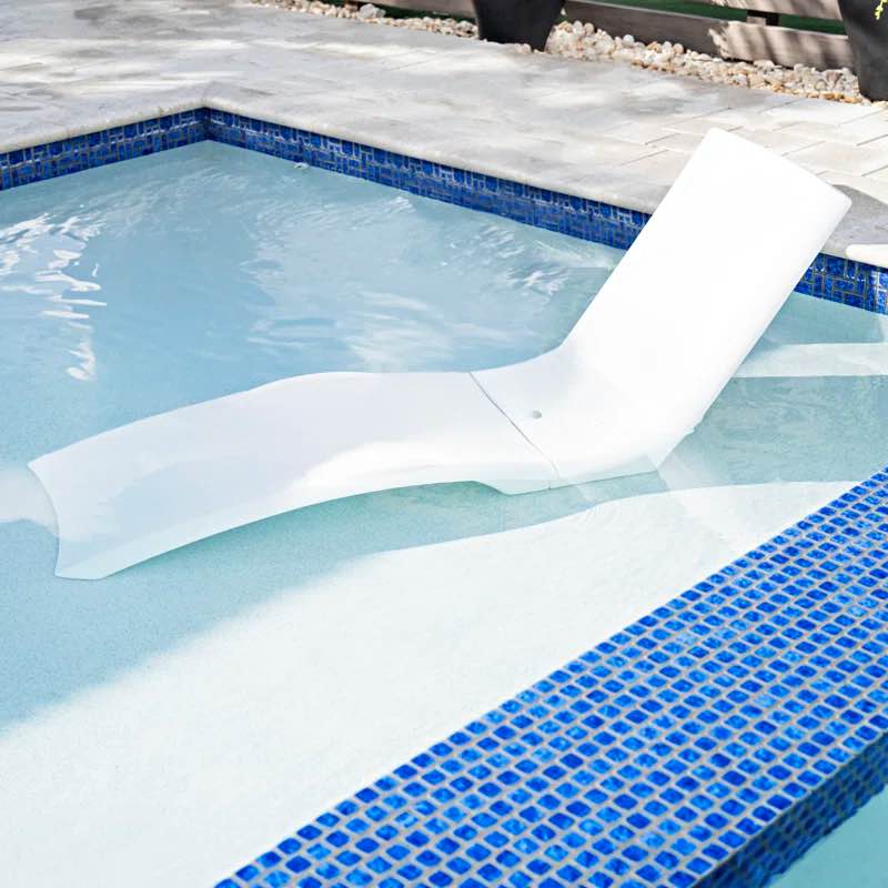 Step2 White Weighted Vero Pool Lounger and Patio Chaise