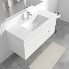 Angela 48 inch Fully Assembled Single Floating Bathroom Vanity with Solid Surface Sink