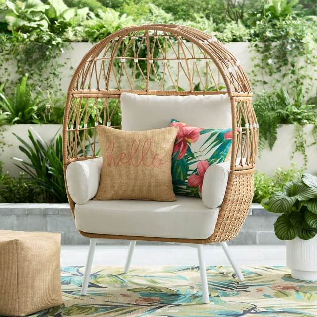 Boho Wicker Egg Chair