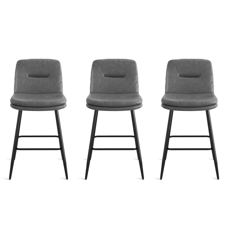 Pelayo Upholstered Leather Bar & Counter Stool