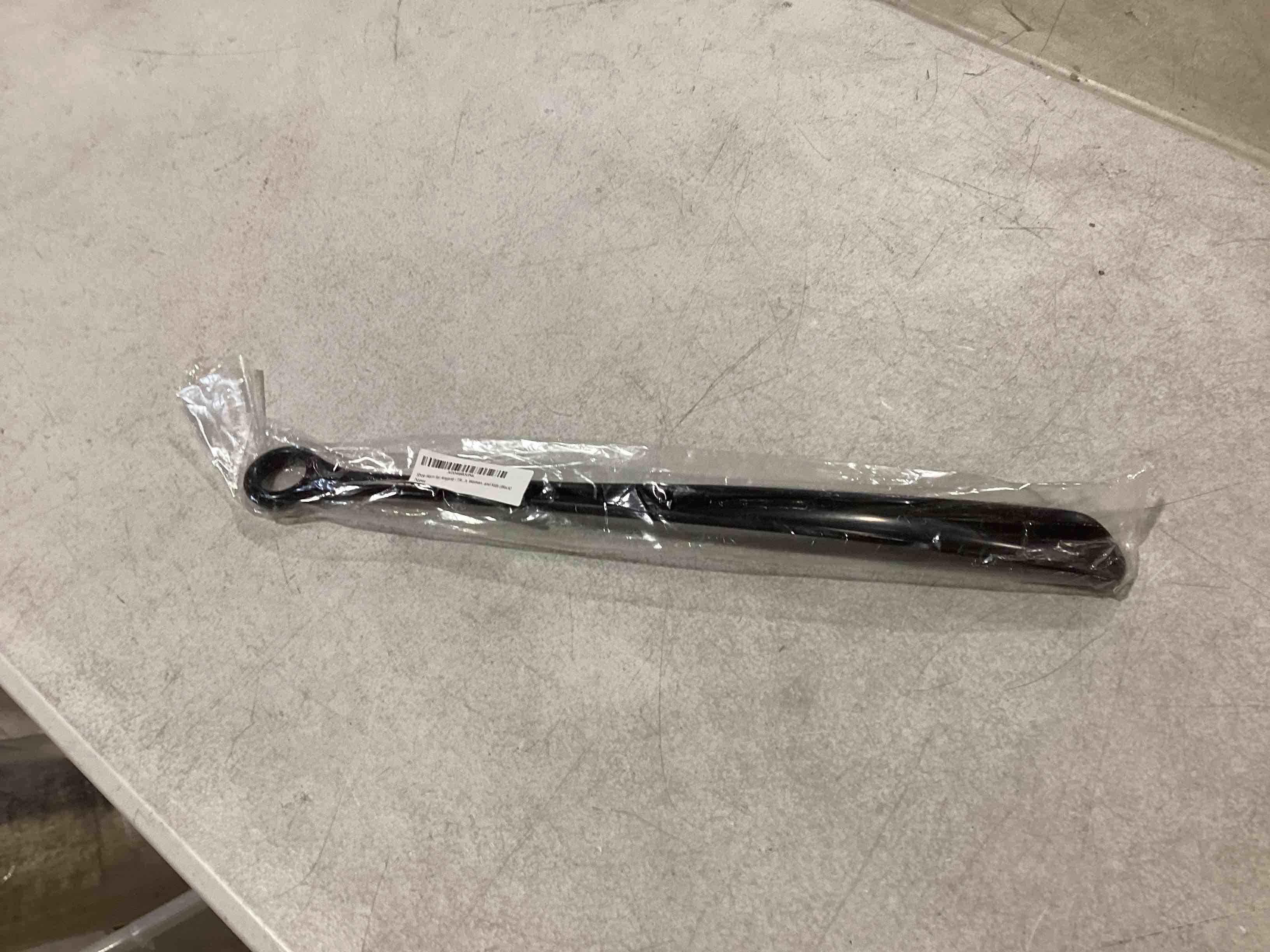 Condition photo showing Good Condition for **Made in the USA** 19" Long Handled, Molded Shoe Horn, Black