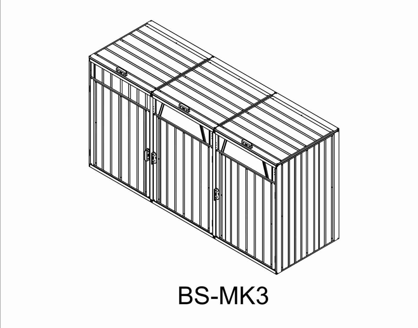 BS-MK3 METAL GARDEN SHED