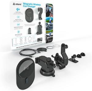 Atomi Qi2 Wireless Car Charging Kit, Three Mounting Options