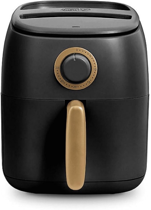 Dash DCAF12CGBGBK02 Ceramic Tasti-Crisp Express Air Fryer, 1000 Watts, 2.6 Qt Capacity - Black