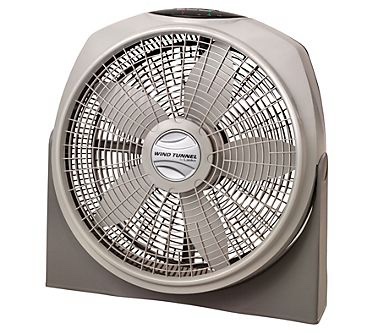 Lasko 20" Wind Tunnel 3-Speed Fan with Remote, A20700, Gray