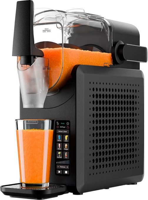 Iceman Slushie Machine, 64 oz. Frozen Drink Maker and Slushy Machine, No Ice or Blending for Frozen Margaritas, Frappes and Shakes, 5 Touchscreen Presets, Easy-Dispensing Lever — Black