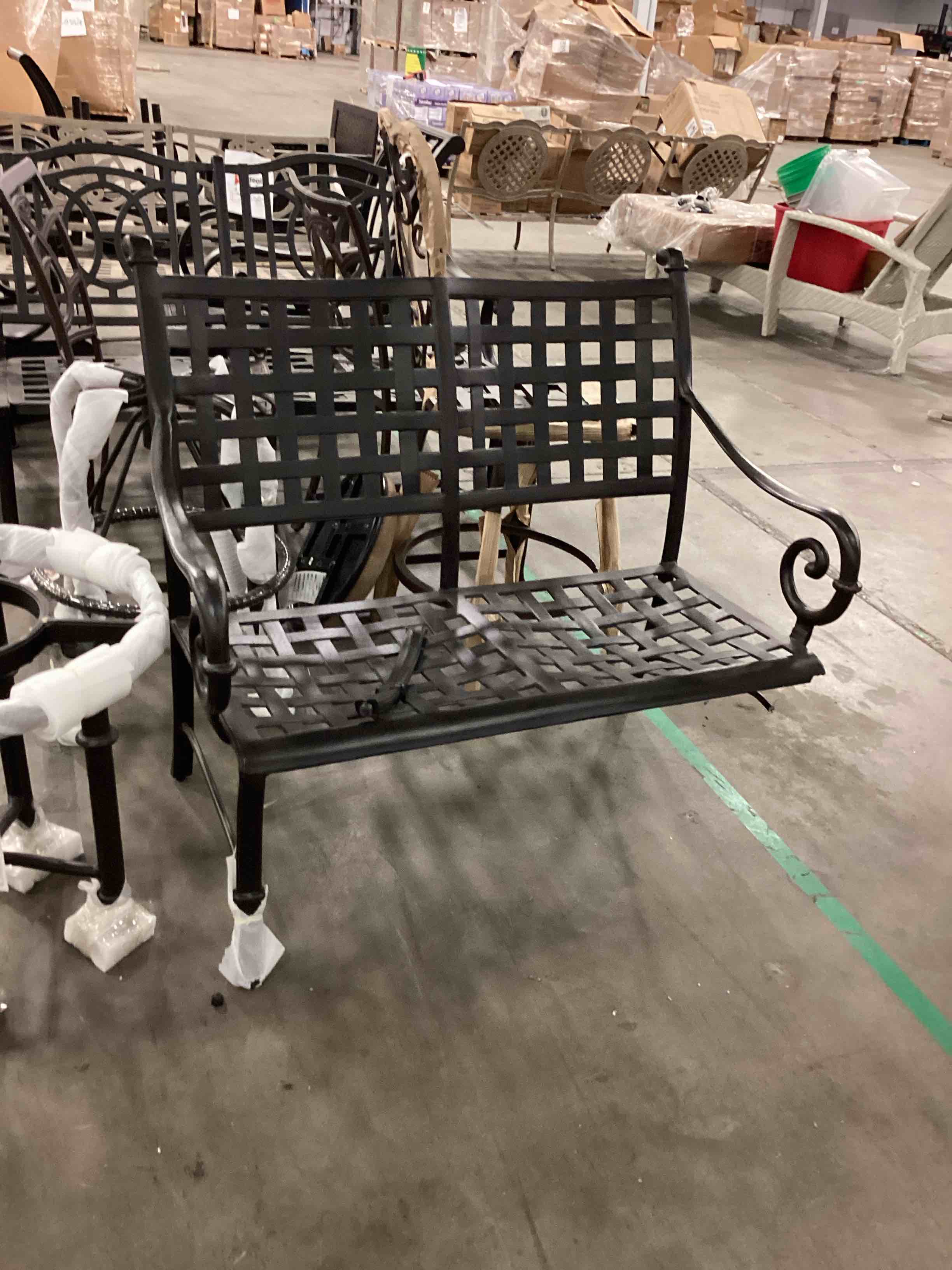 Cast Aluminum Garden Bench, Bronze By Mallin Casual Furniture 