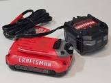 Craftsman V20 CMCB2015 1.5Ah Battery & CMCB101 Battery Charger, 20V Li-ion