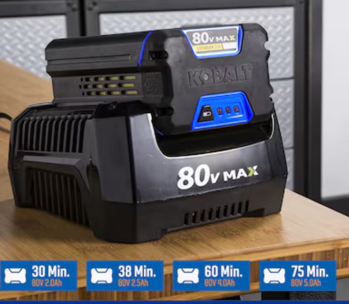 Kobalt 80-Volt Max 2.0 Ah Rechargeable Lithium Ion Cordless Power Equipment Battery