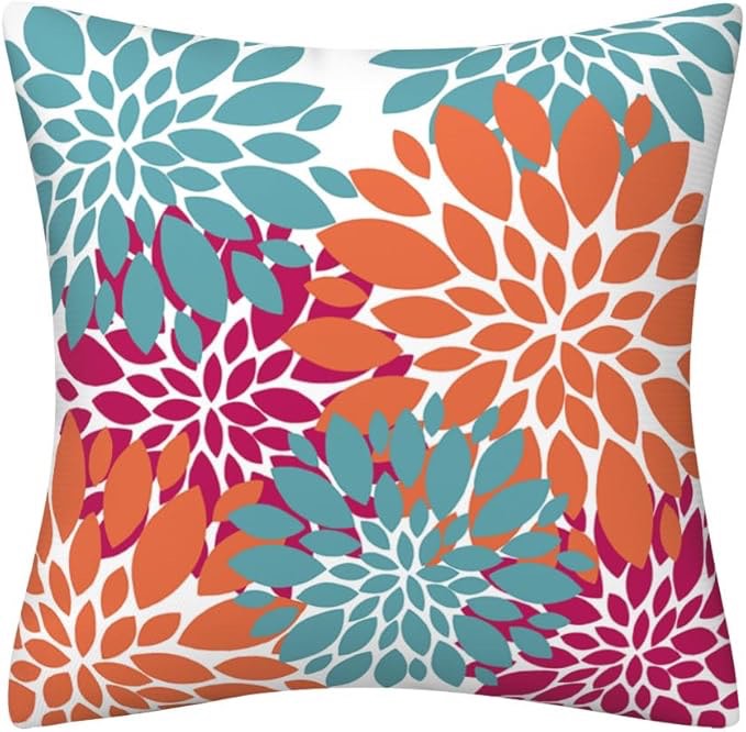 Cushion Cover 40 x 40 cm Pink Orange Cushion Covers 40 x 40 cm Super Soft Cotton Hemp Couch Cushion Resistant Pillowcase 40 x 40 Breathable Cushion Cover 40 x 40 cm Concealed Zip Full Sofa Cushion 2-Pack