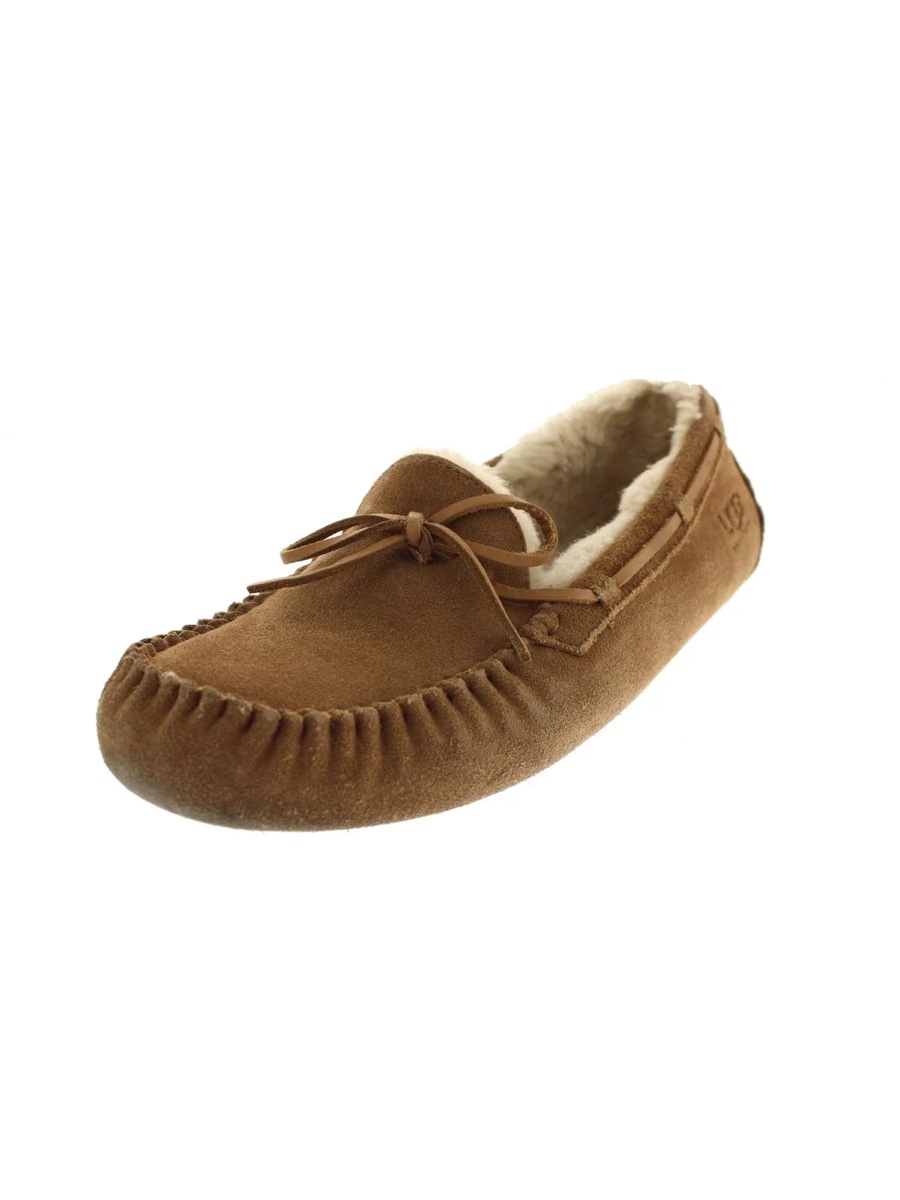 Ugg Olsen Men's Suede Wool Lined Moccasin Slippers Size 9