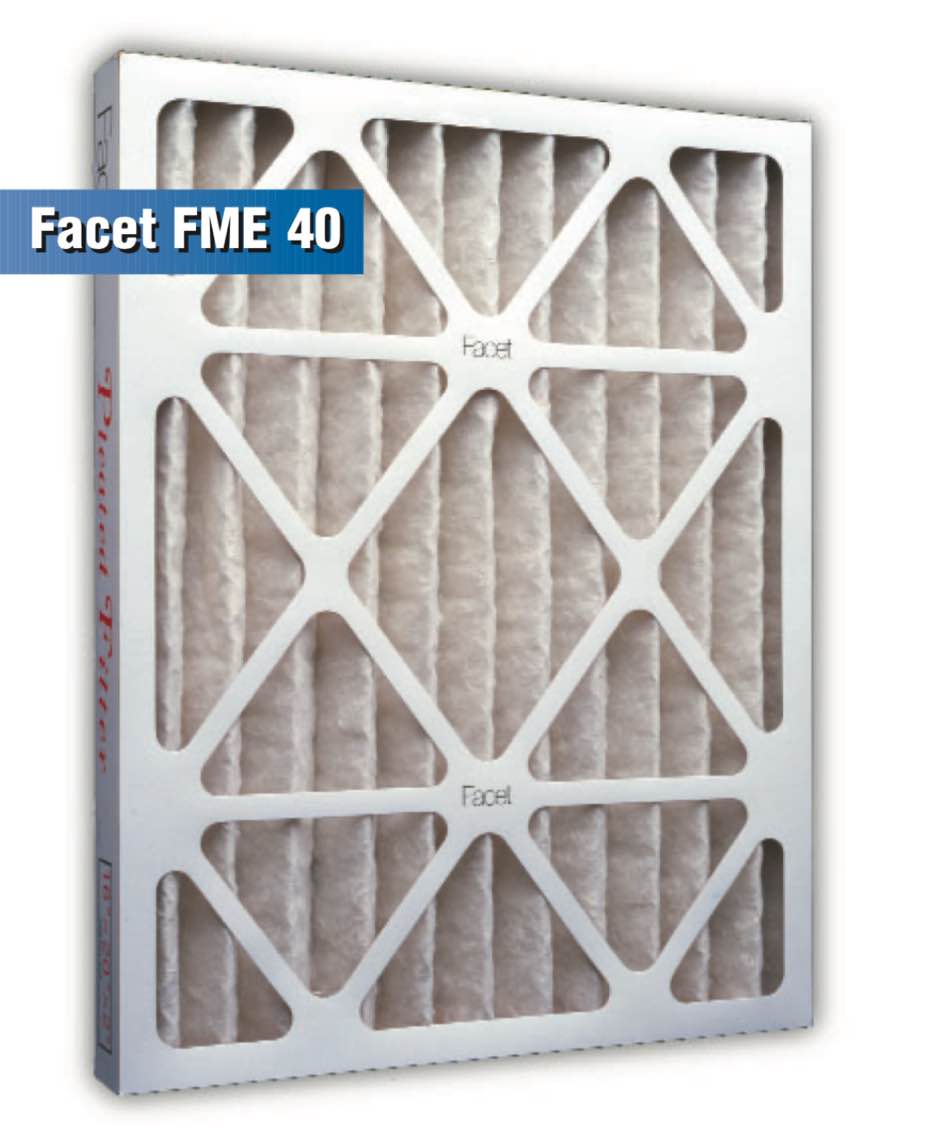 FACET FME 40 Pleated Air Filter 20x20x2 |  2-Pack 