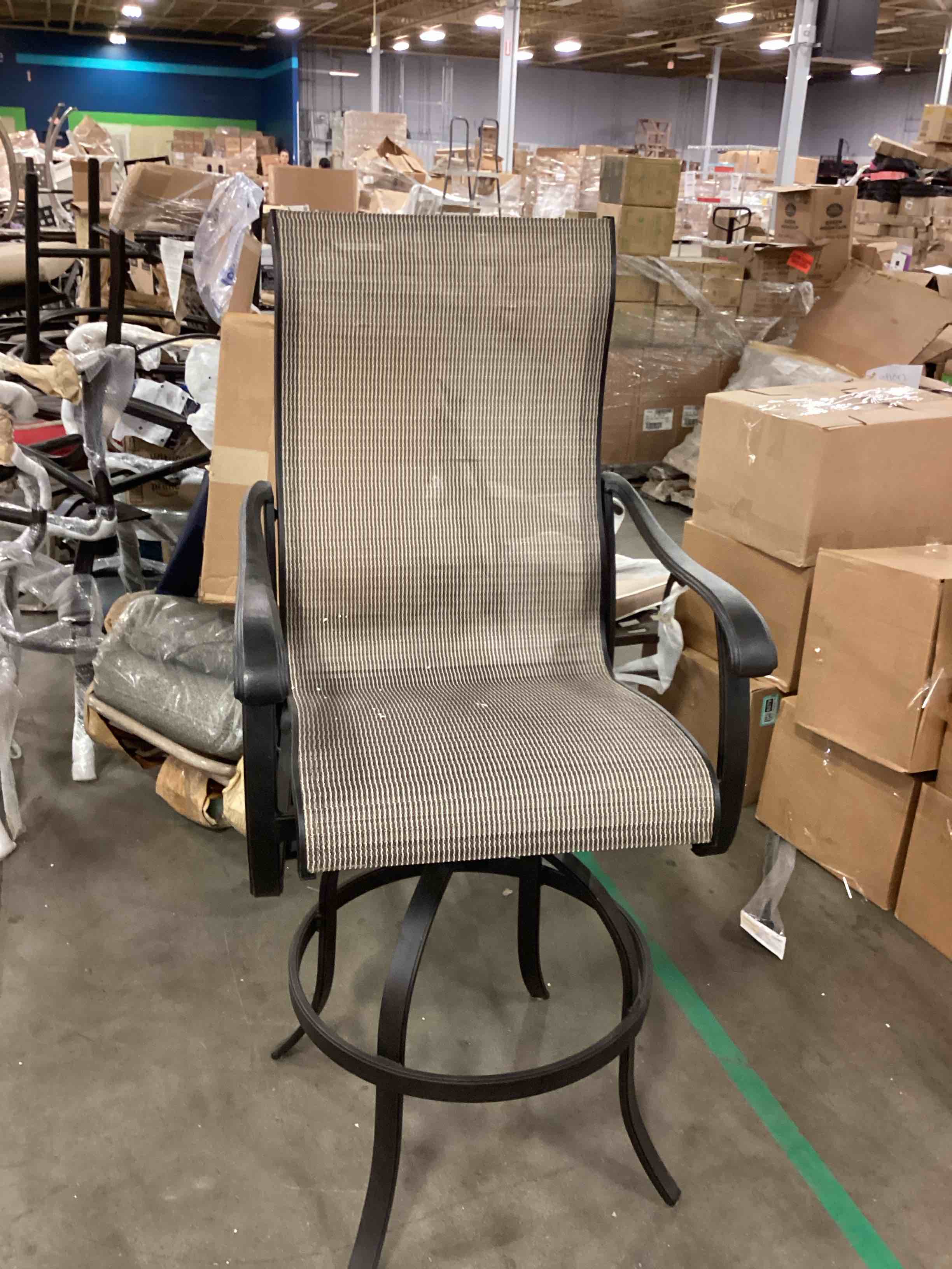 Artisan Collection Patio Sling Swivel Bar Stool By Mallin Casual Furniture