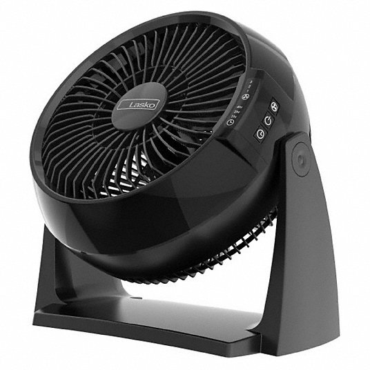 Lasko Whirlwind Tilt 12  Table Fan with Wall-Mount Option  Black