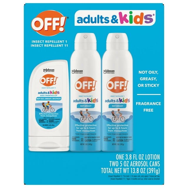 OFF! Adults & Kids Pack, 2 5 oz Aerosol + 3.8 oz Lotion