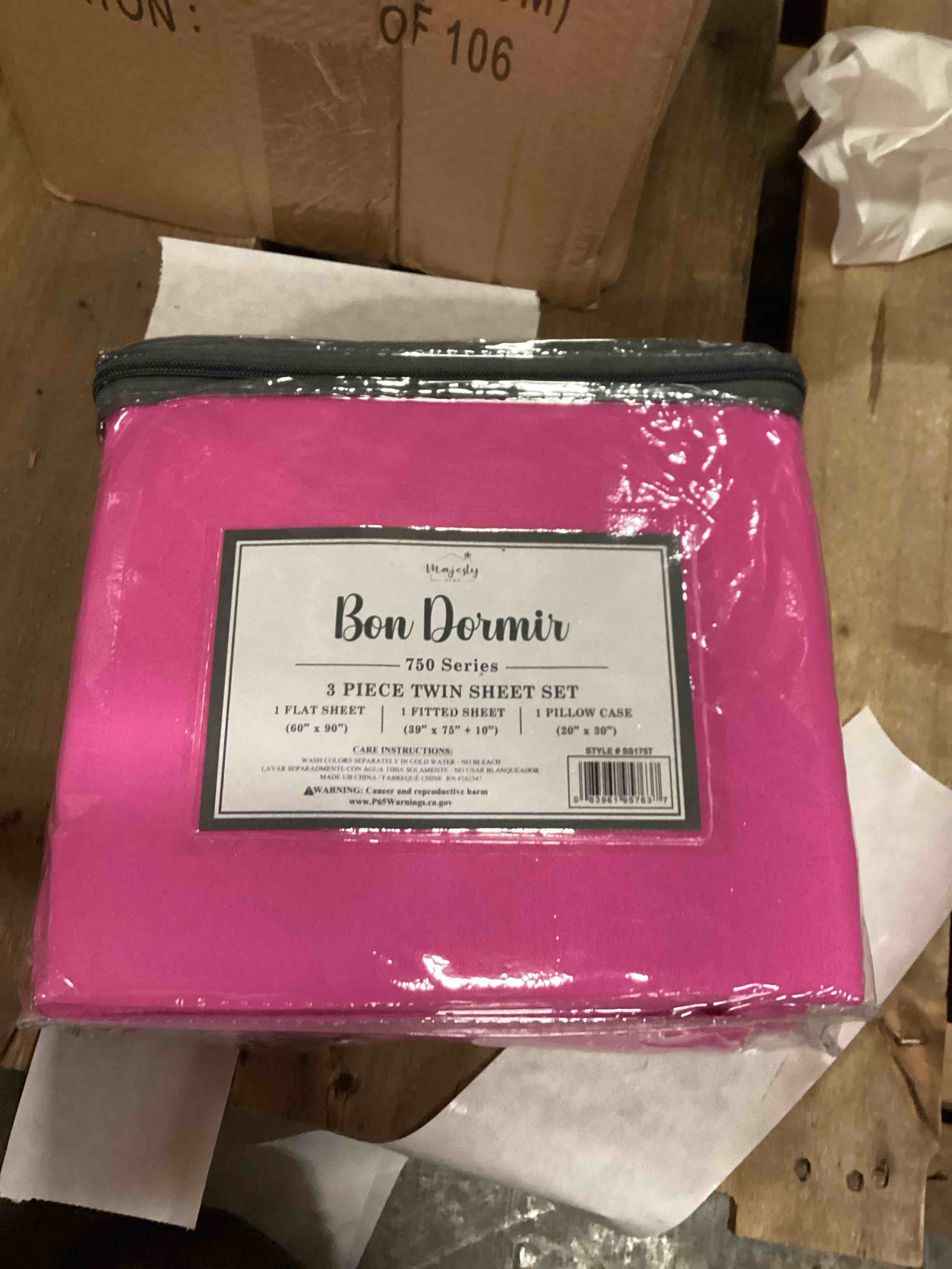 bon dormir 750 series three-piece twin sheet set