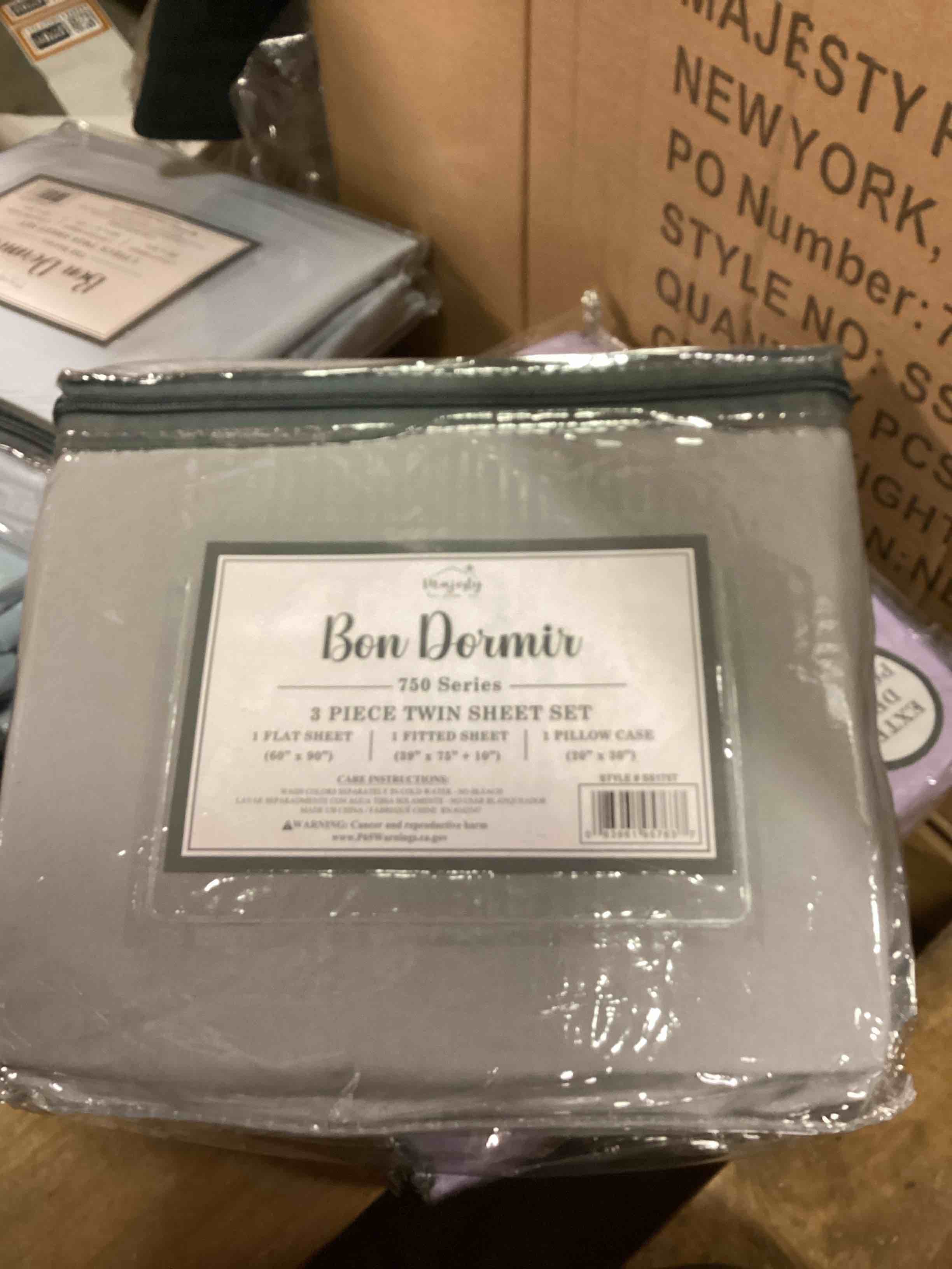 bon dormir 750 series three-piece twin sheet set